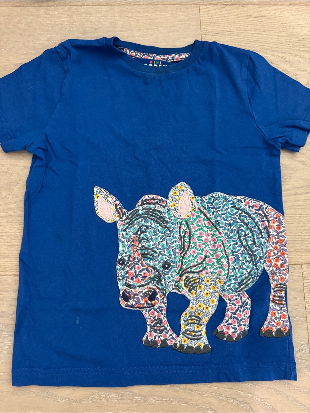 Mini Boden Rhino Appliqué Tee